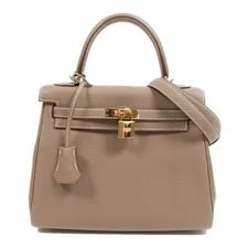 Hermès — Hermes PHW Kelly 25 2way Etoupe — Handbag — resale