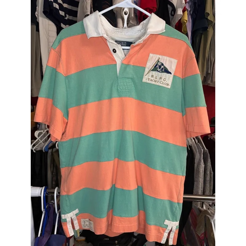 Polo Ralph Lauren — Polo Ralph Lauren Yacht Club Striped Polo Rugby — streetwear — resale