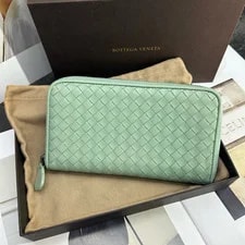 Bottega Veneta — Authentic Bottega Veneta Zip Around Wallet -Tone — Handbag — resale