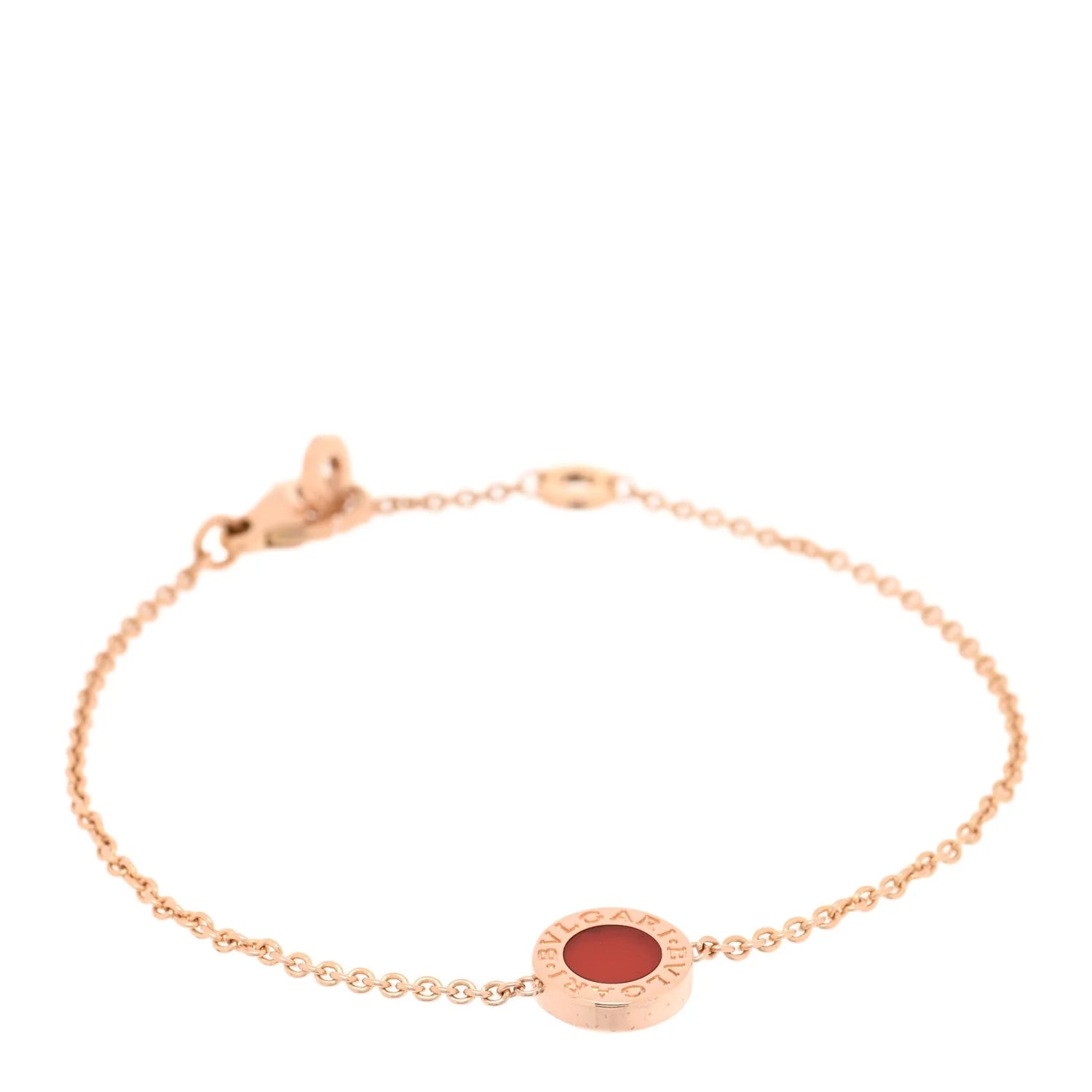 Bulgari — 18K Rose Gold Mother of Pearl Carnelian Bvlgari Chain — Jewelry — resale