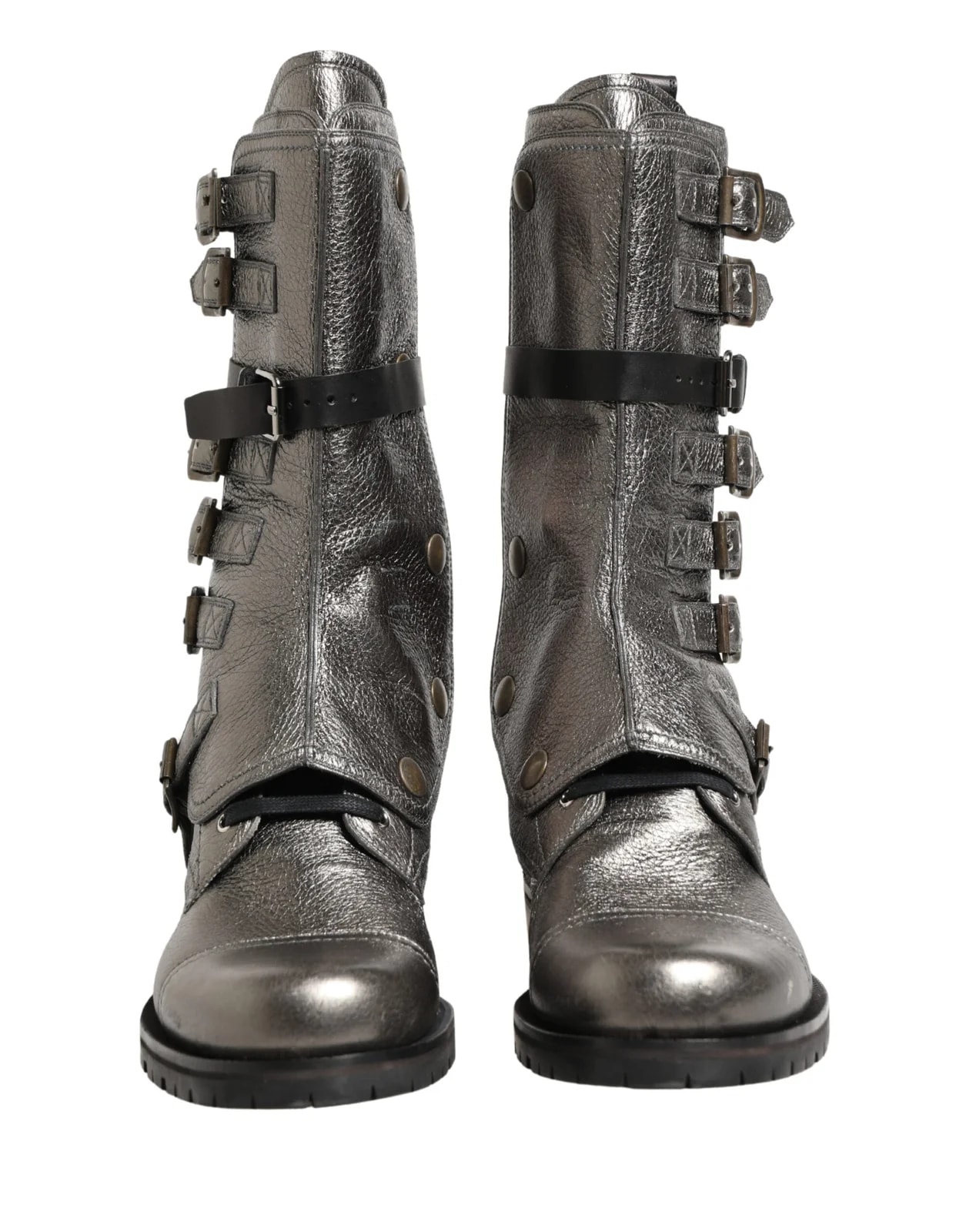 Dolce & Gabbana Metallic Buckle Combat 3