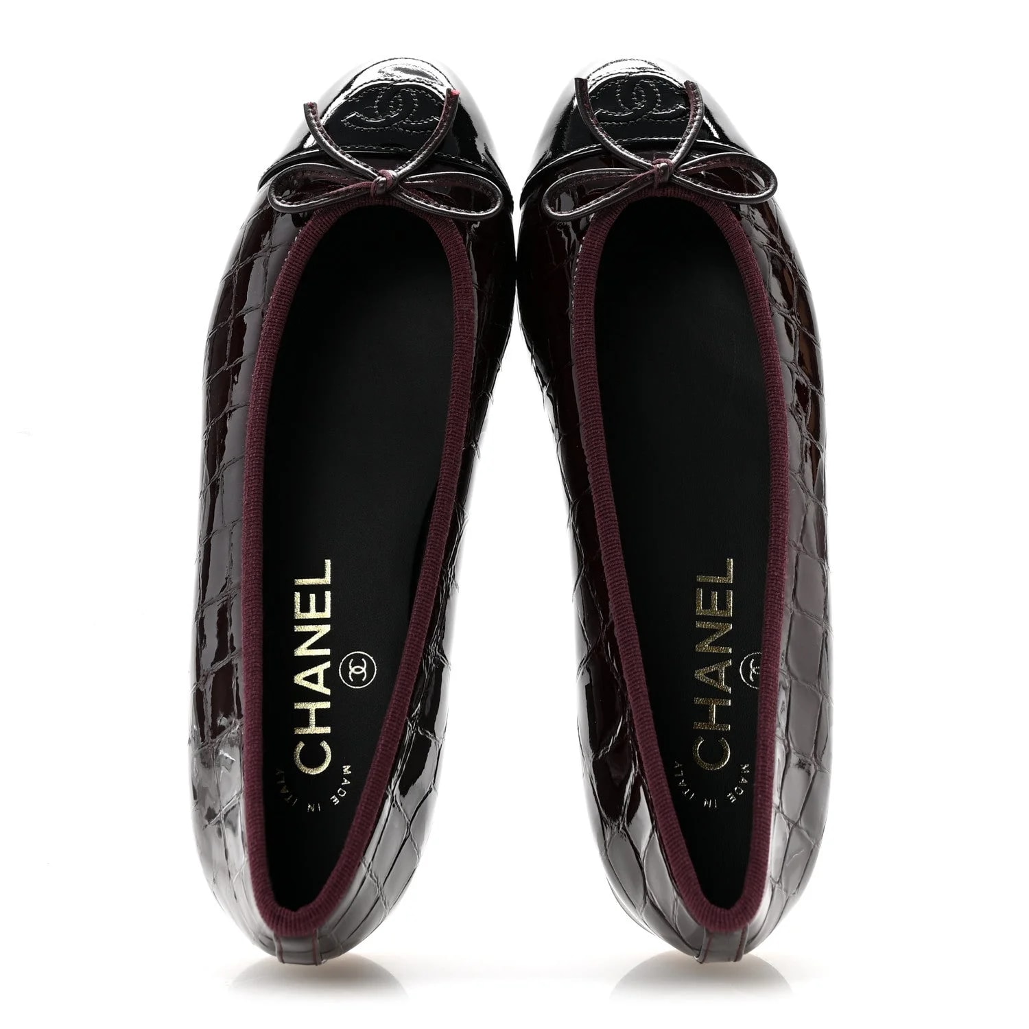 Embossed Cap Toe Ballerina 36.5 Dark 2