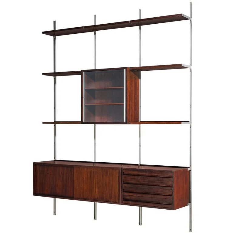 Osvaldo Borsani for Tecno 'E22' Wall Unit Or Bookcase in and Metal — Furniture — resale