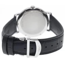 IWC Portofino IW353313 38mm SS Black Dial Automatic Date Leather Strap #C511 2