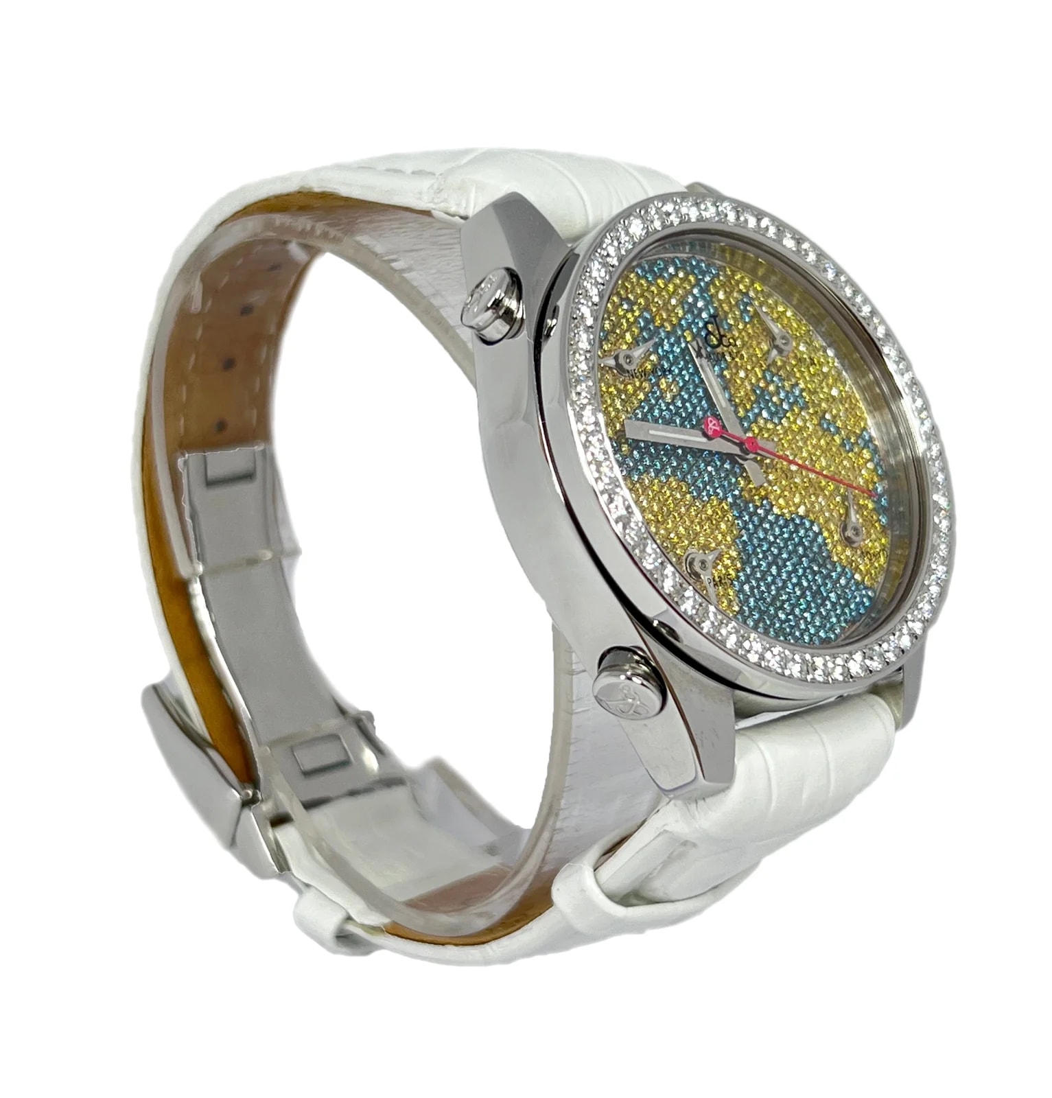 Jacob & Co Five Time Zone Stainless Steel and White Diamonds 2
