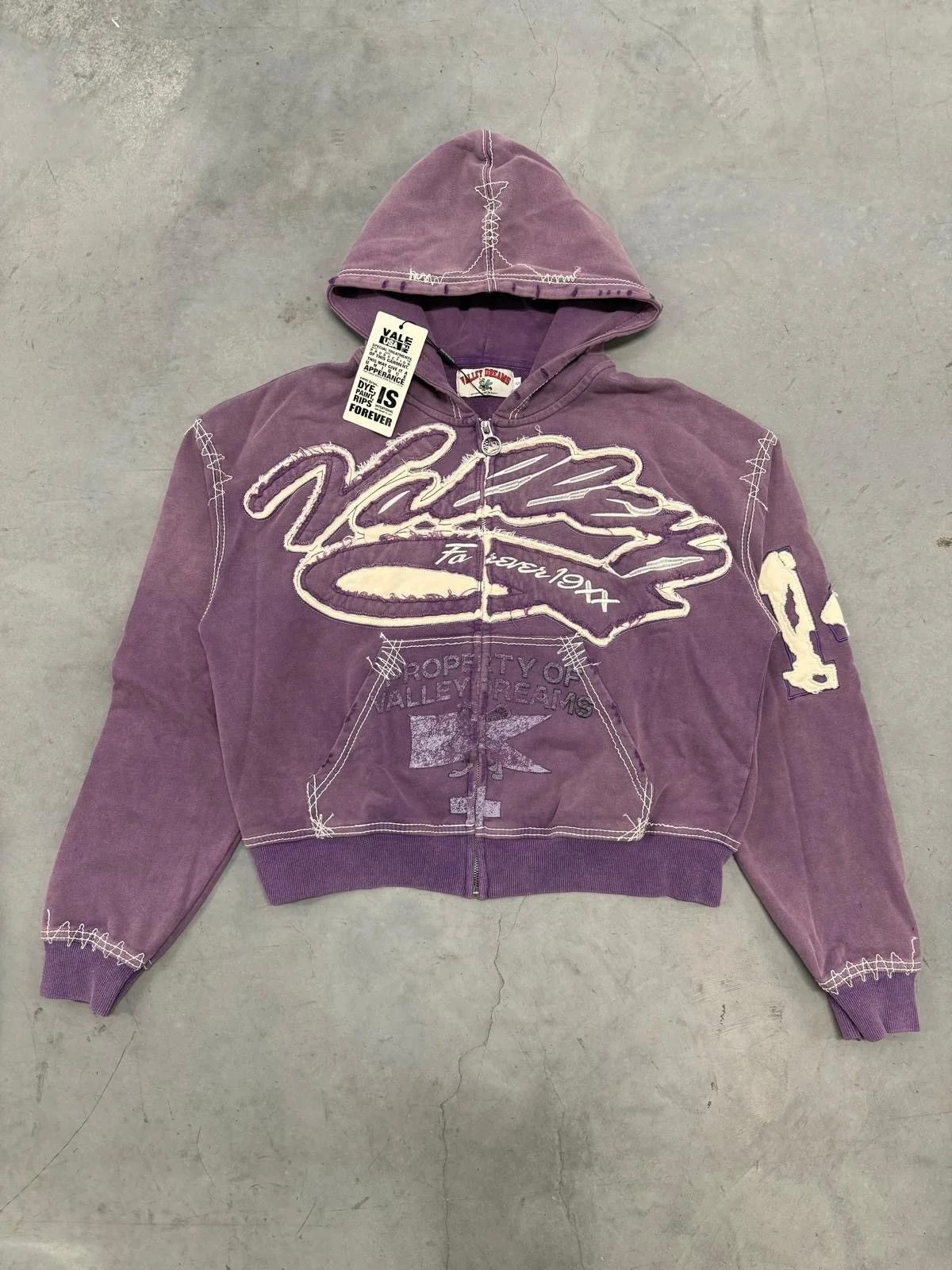 Vale Forever Valley Dreams Purple Religion Zip Up Hoodie — streetwear — resale