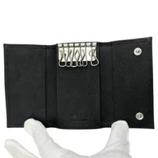 Prada Key Case 6 Chain Very Good Key Ring Key Holder 4