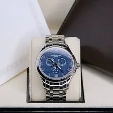 Patek Philippe Annual Calendar Moon Phase Blue Dial Steel Full SET 4947/1A 4