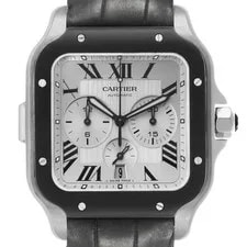 Cartier — Cartier Santos 100 XL Chronograph Steel WSSA0017 Box Card — Watch — resale