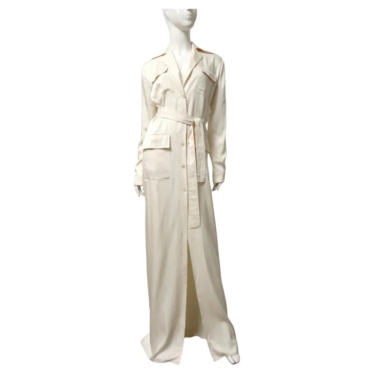 Gucci — Gucci Shirtwaist Maxi Dress With Tie Belt — Accessory — resale