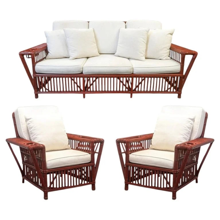 Palecek Furniture — Palecek President's & 3 Piece Rattan Patio & Set — Furniture — resale