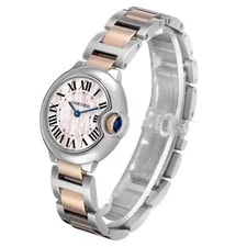 Cartier Ballon Bleu 28 Steel Rose Gold Pink MOP W6920034 3