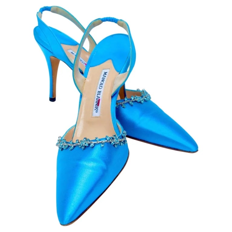Manolo Blahnik — Pair of Manolo Blahnik With & Mounts — Designer Shoe — resale