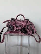 Balenciaga — Balenciaga Graffiti City Satchel Top Handle Adjustable Strap Mirror — Handbag — resale