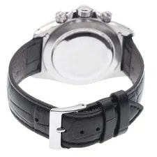 Tudor Prince Date Chronotime 79260P 39mm SS Black Dial Leather Strap #C076 2