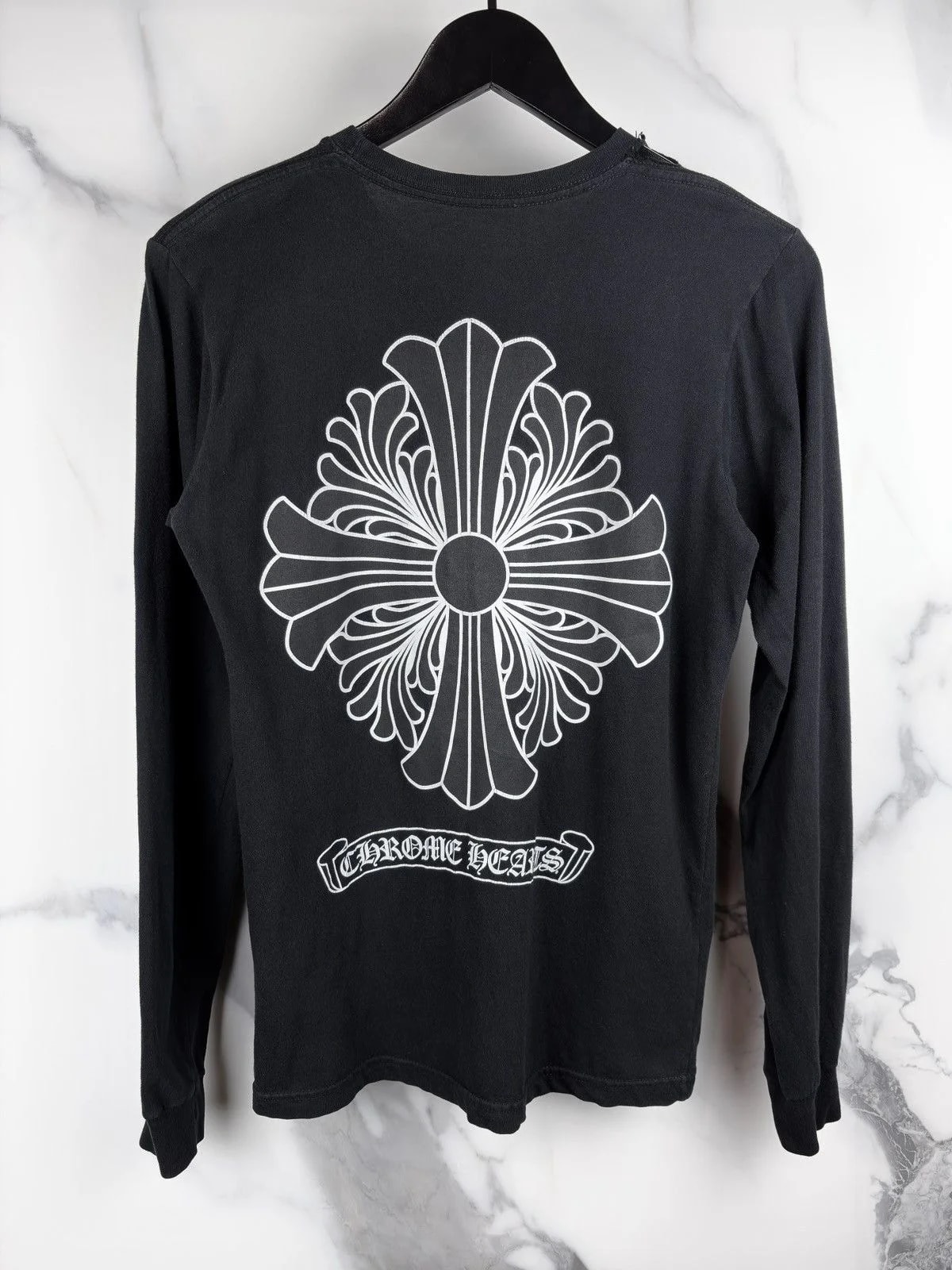 Chrome Hearts — Hearts Plus Cross Logo Longsleeve Tshirt — streetwear — resale