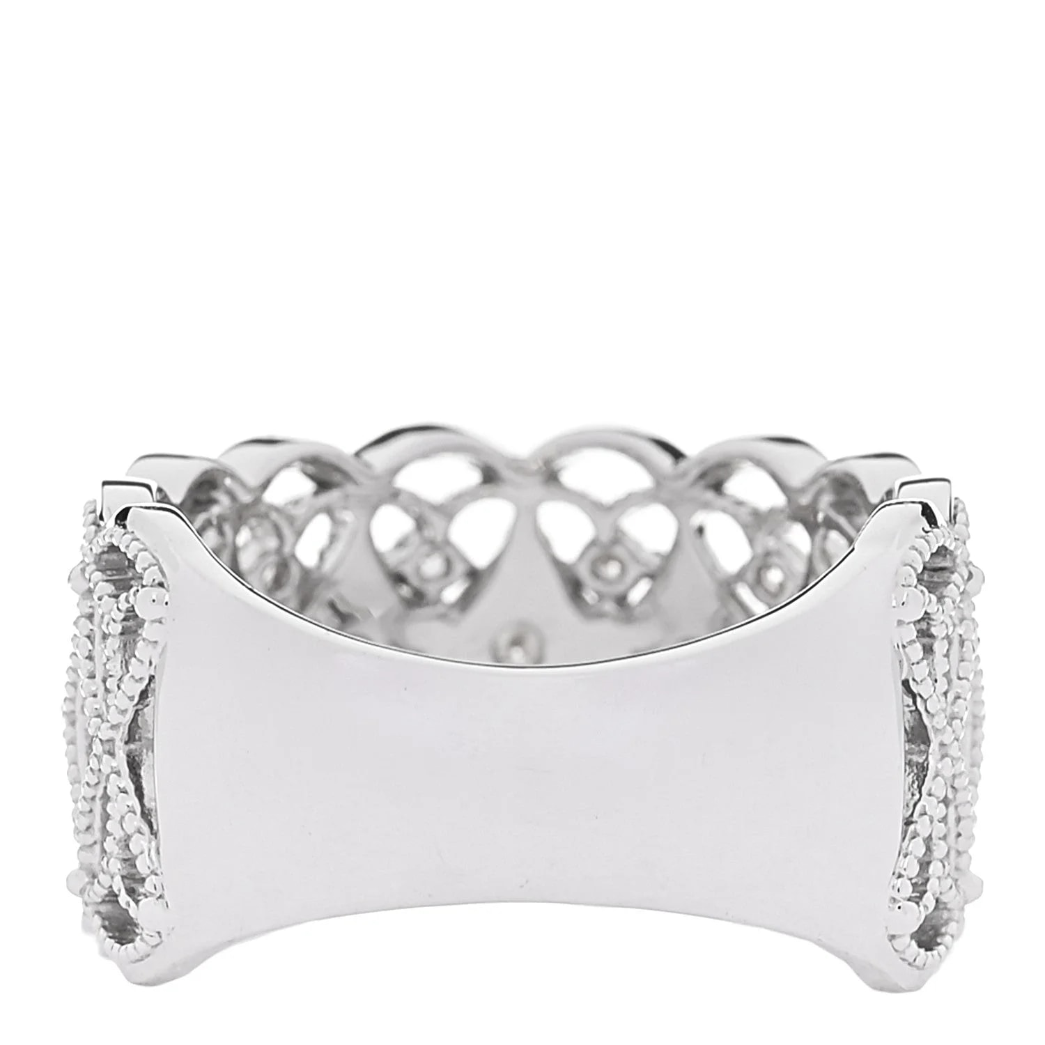 18K White Gold .35ctw Milgrain Band 53 6.25 3