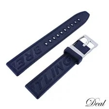 Breitling — Breitling Genuine Navy Rubber Strap 18mm With Buckle for From Japan — Watch — resale