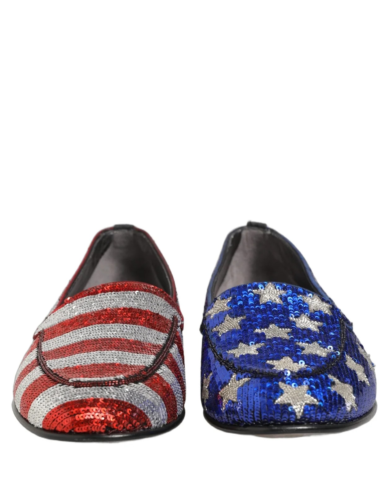 Dolce & Gabbana Flag Sequin Dress Loafers Shoes 2