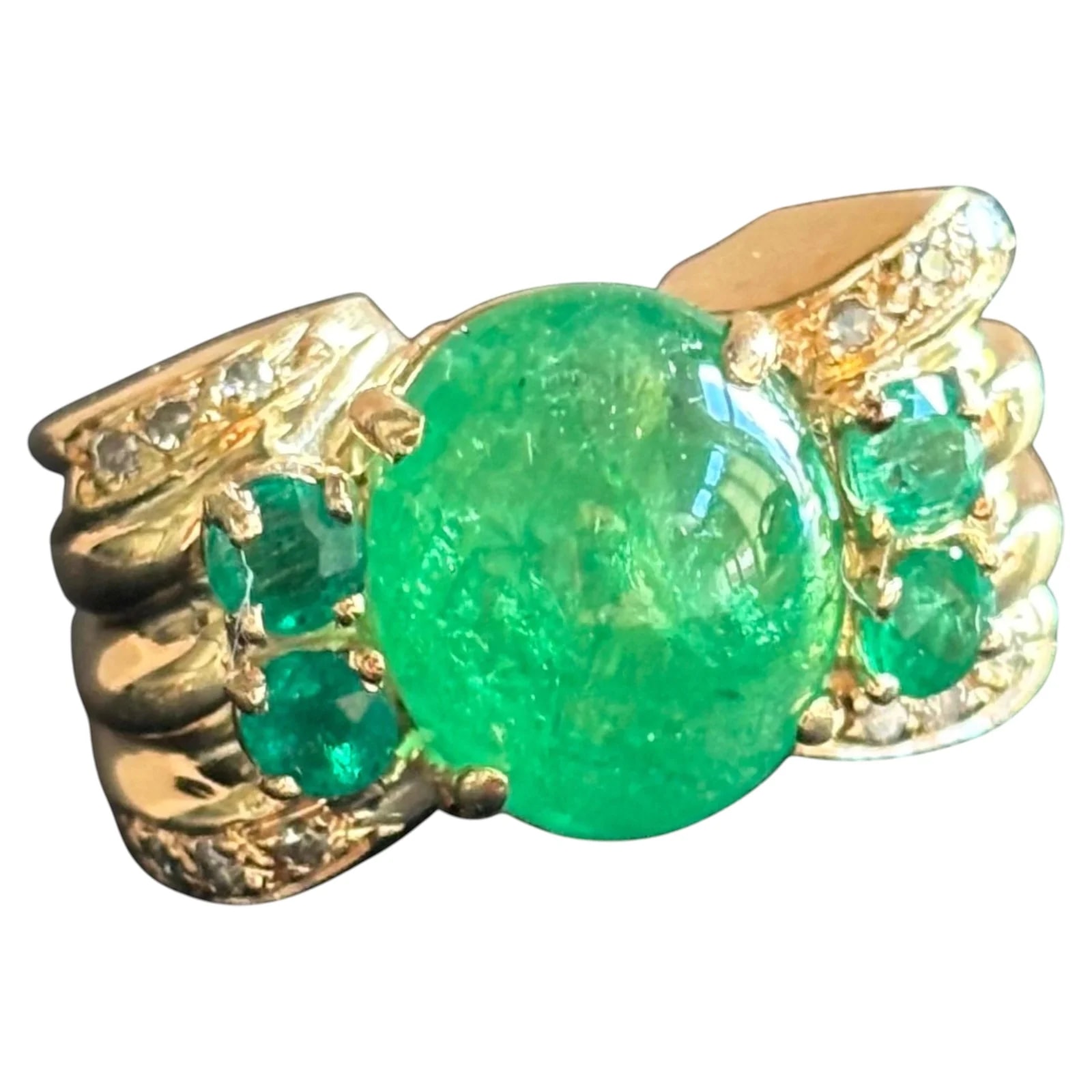 Cabochon Cocktail 14K Yellow Gold — Jewelry — resale