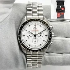 Omega — New 2025 Omega Speedmaster Moonwatch 310.30.42.50.04.001 42MM White Steel B/p — Watch — resale