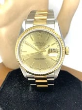 Rolex — Rolex Datejust 16233 Swiss Automatic 18k Yellow Gold & Steel 1996 — Watch — resale