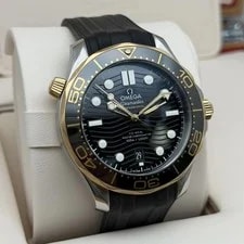 Omega Seamaster 300M Yellow Gold Steel Black Dial 210.22.42.20.01.001 3