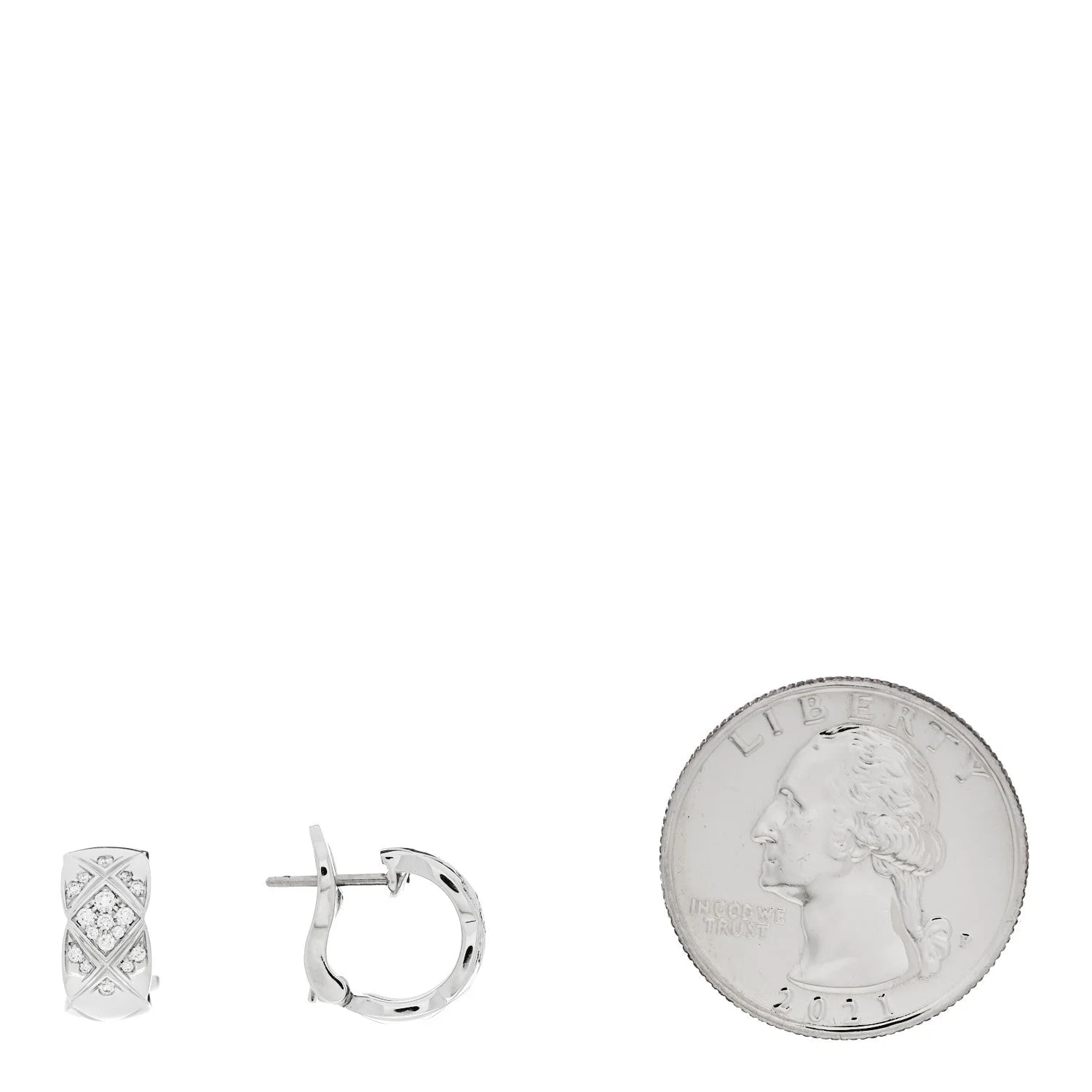 18K White Gold Coco Crush Wide Hoop 2