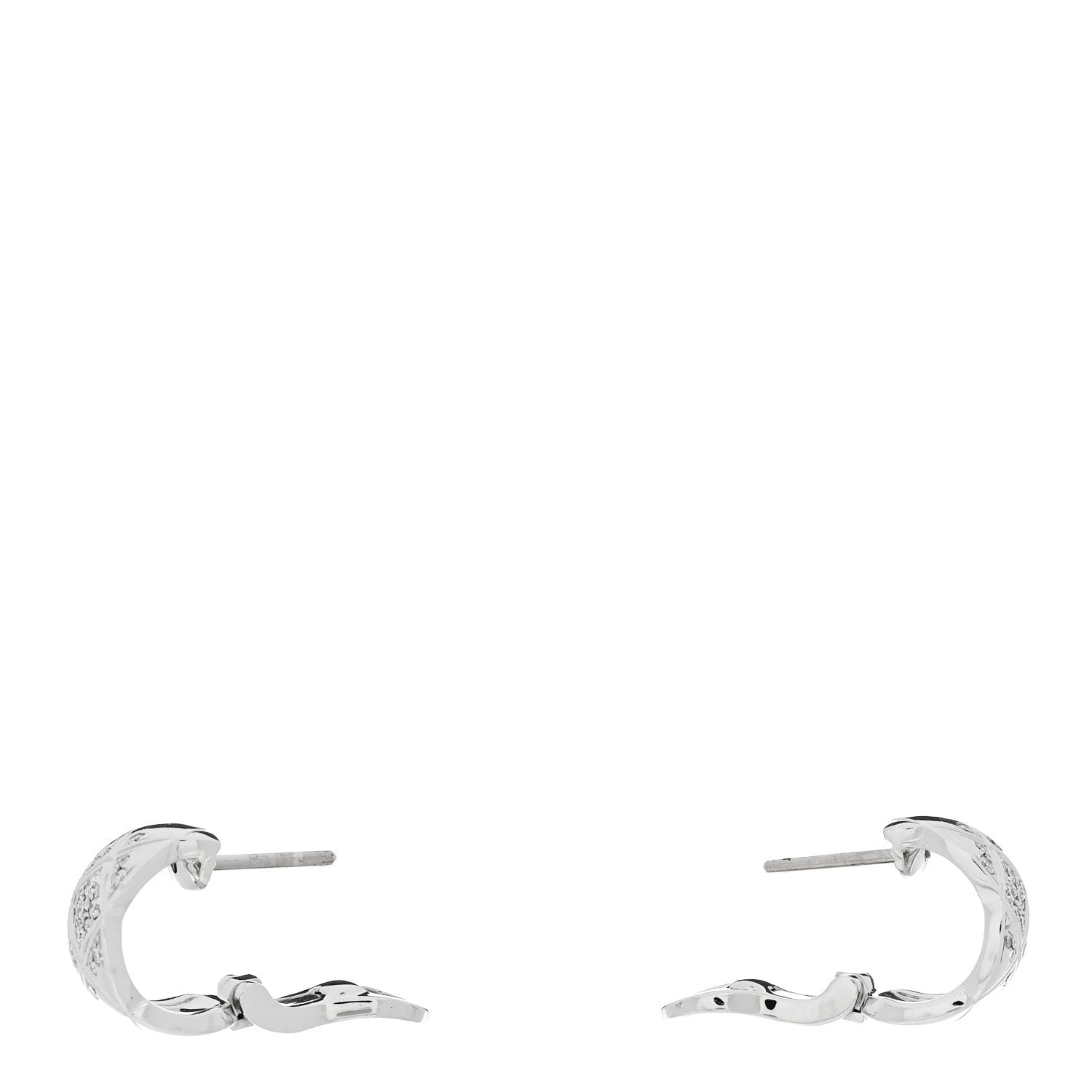 18K White Gold Coco Crush Wide Hoop 3