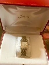 Cartier Panthere Quartz 27mm 18k Yellow Gold/Steel 3 Row W25028B6 2