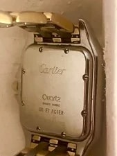 Cartier Panthere Quartz 27mm 18k Yellow Gold/Steel 3 Row W25028B6 3