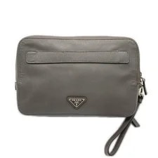 Prada 2VF052 Greige Zipper Pockets Card Slots 2