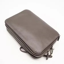 Prada 2VF052 Greige Zipper Pockets Card Slots 3