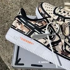 Custom “Camo Off-white Cartoon” Air Force 1 (ANY Color & Size/ship IN 3-4WEEKS) 3