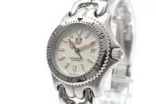 [N ] Tag Heuer S/el S99.015 White Dial Silver Qz 28mm Japan 3