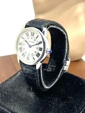 Cartier Ronde Solo W6700155 Swiss Quartz Silver Dial Leather 29mm 2