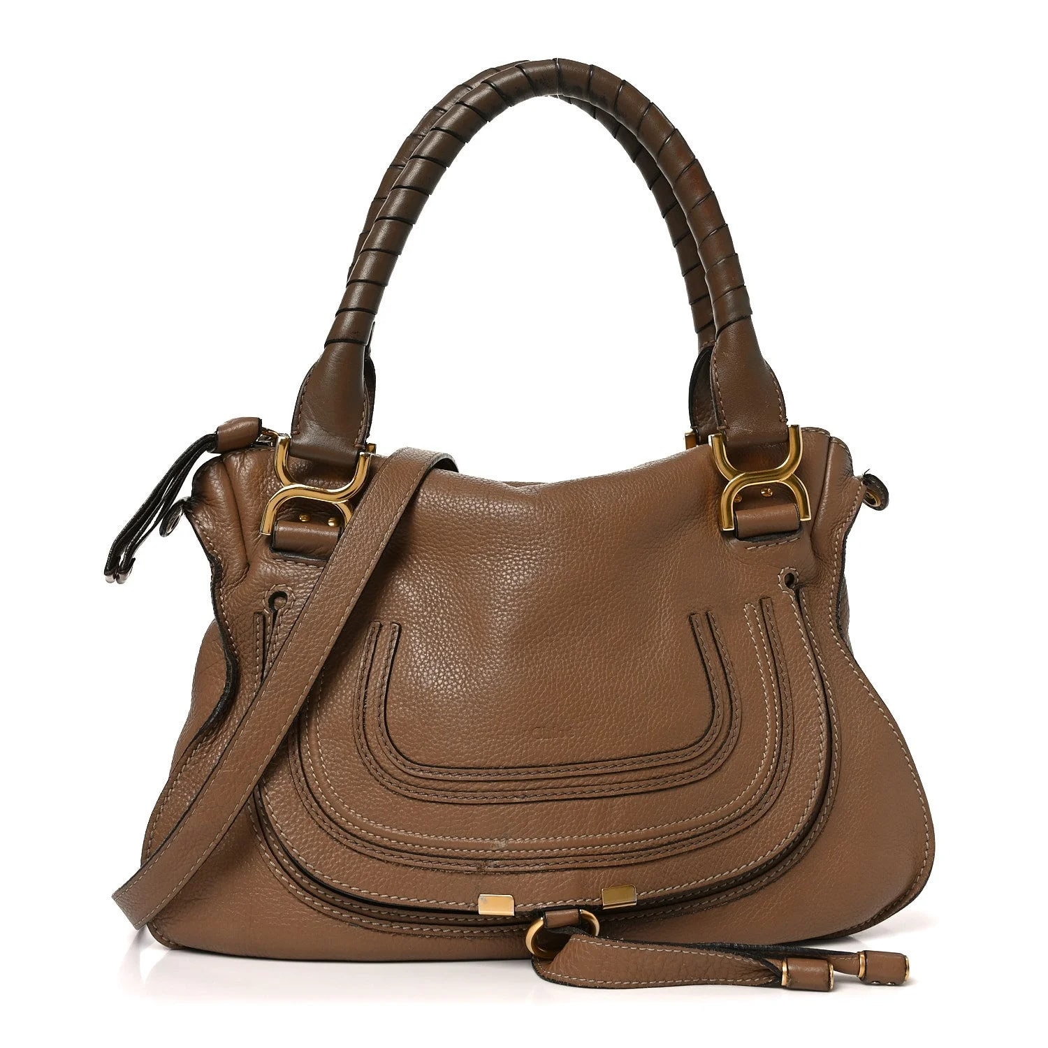 Chloé — Medium Marcie Satchel Desert — Handbag — resale