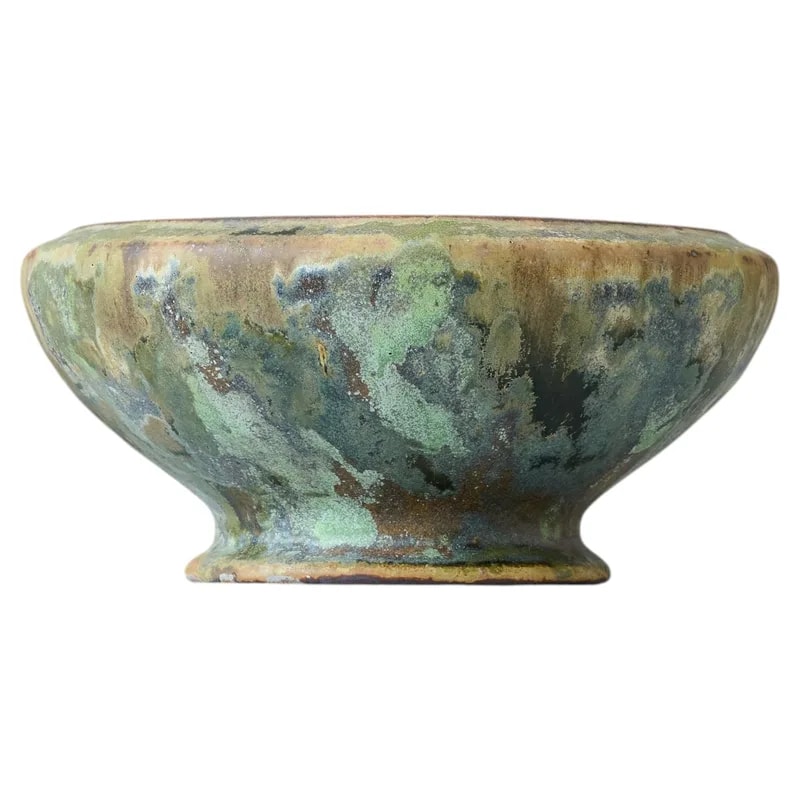 Blue Stoneware Vase by Hertha Bengtson, Hoganas, Sweden, 1960s — decorative_object — resale
