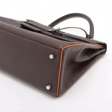 Hermès Kelly 32 le Tournay Chocolat X Metal Fittings □H 3