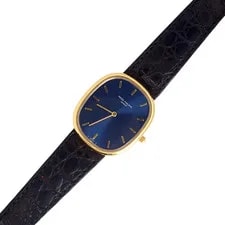 Patek Philippe Golden Ellipse Blue Dial Automatic 31x35 Yellow Gold Leather Band 3