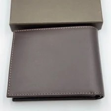 Patek Philippe Dark Brown Leather Bifold Wallet With Coin Pocket From Japan 3