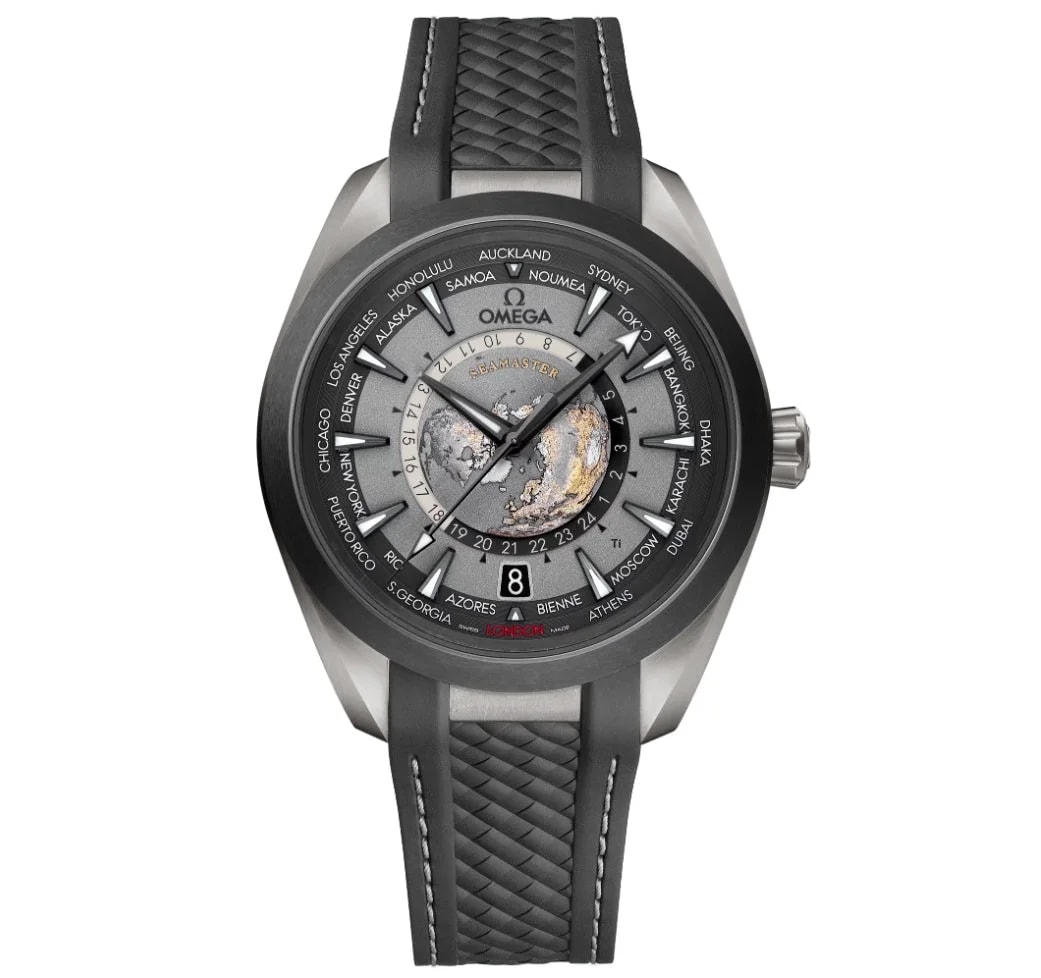 Worldofluxuryus — Omega Seamaster Aqua Terra GMT Chronometer Titanium — Watch — resale