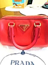 Prada Very Dark Lux Mini Bowler Two Way Excellent 9.8/10 3