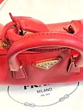 Prada Very Dark Lux Mini Bowler Two Way Excellent 9.8/10 4
