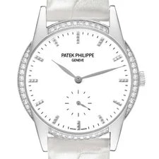 Patek Philippe — Patek Philippe Calatrava 18k White Gold Diamond 7122G 7122 Box Papers — Watch — resale