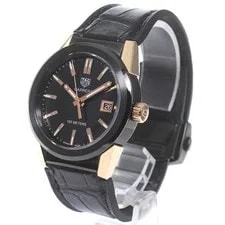 TAG Heuer Carrera WBG1350.FC6418 36mm SS/K18PG Black Dial Quartz Date #C195 2