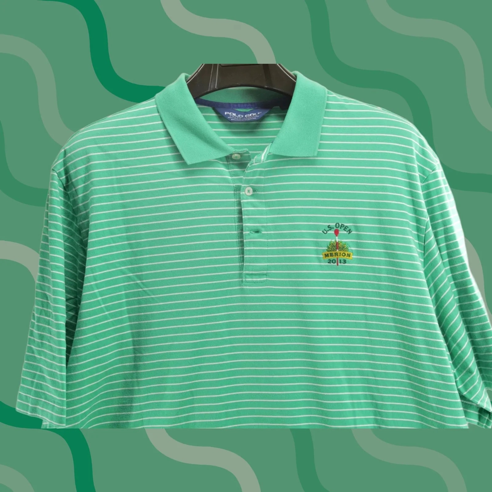 Ralph Lauren — Polo Golf Ralph Lauren Shirt XL Striped 2013 US Open Merion Cotton — streetwear — resale