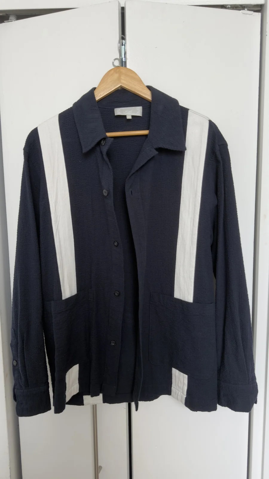 Kith — Kith Seersucker / Stripe Long Sleeve — streetwear — resale