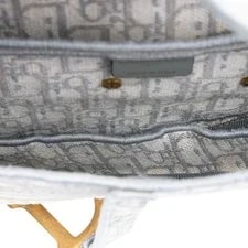 Authenticated Dior Mini Saddle Fabric Satchel 4