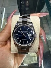 2025 Rolex Datejust 36 Blue Dial Oyster Bracelet Full Set Box & Papers Near 2